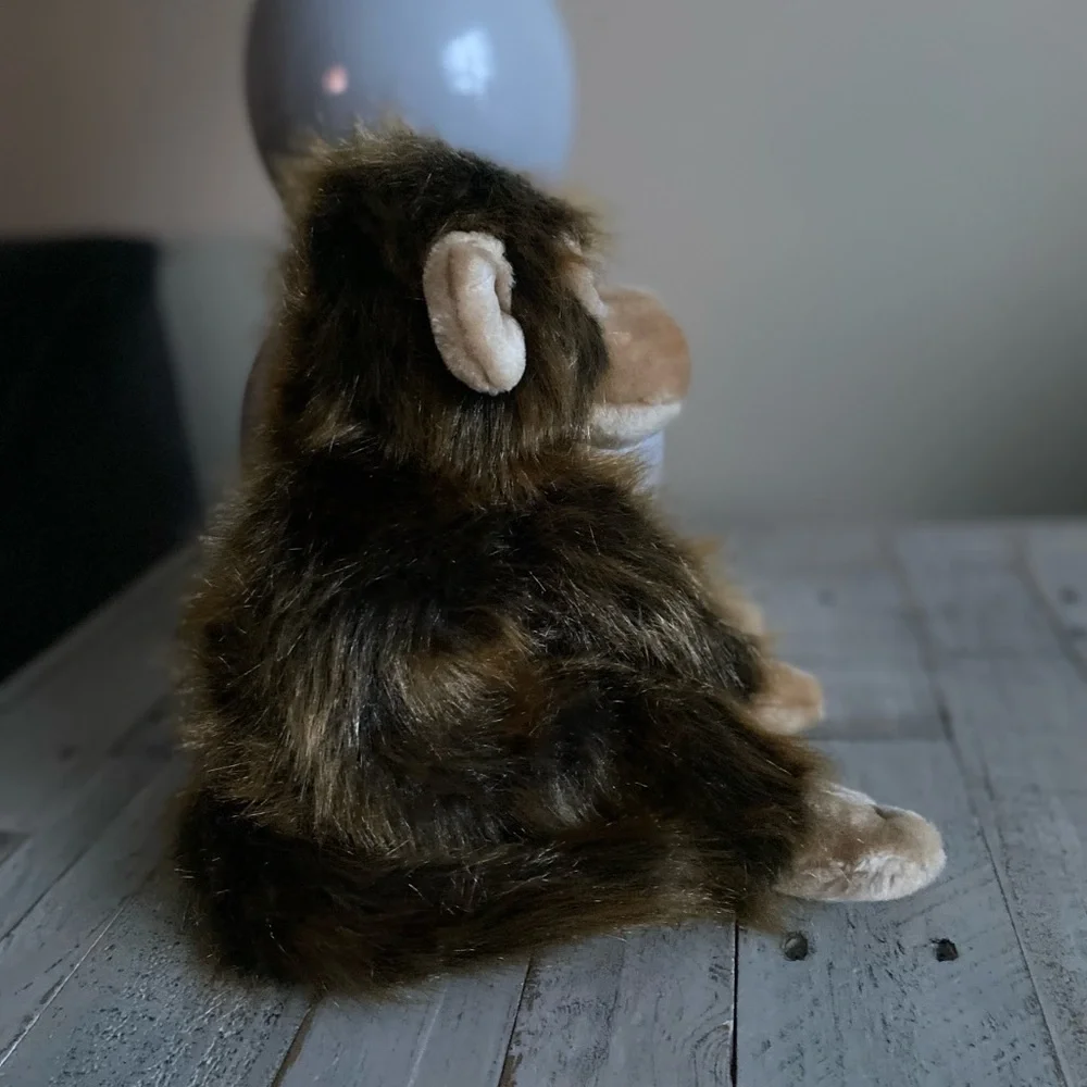 Vintage Ty Cha Cha Monkey Chimpanzee Plush Brown Furry Shaggy Stuffe Animal 1998 - Picture 3 of 6